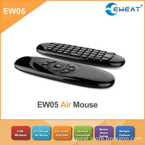 EWEAT 2.4GHz Remote control Mini Gryo Fly Air Mouse with QWERTY Keyboard for Set Top Box